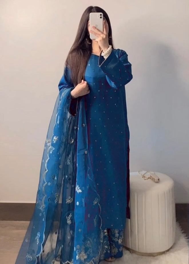 Suits By Sadia Kattan silk areeby zinc Women 3pcs