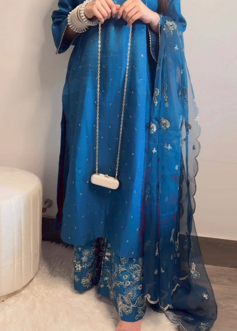 Suits By Sadia Kattan silk areeby zinc Women 3pcs