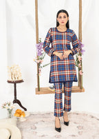 Vestilewear Check Pattern Women Co Ord Sets Stitched Suit (All Season) VW08 Women 2pcs