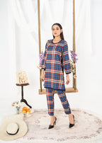 Vestilewear Check Pattern Women Co Ord Sets Stitched Suit (All Season) VW08 Women 2pcs