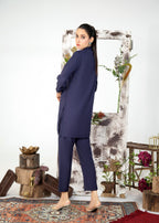 Vestilewear Navy Blue Women Co Ord Sets Stitched Suit (All Season) VW01 B Women 2pcs