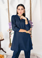 Vestilewear Blue Women Co Ord Sets Stitched Suit (All Season) VW04 B Women 2pcs