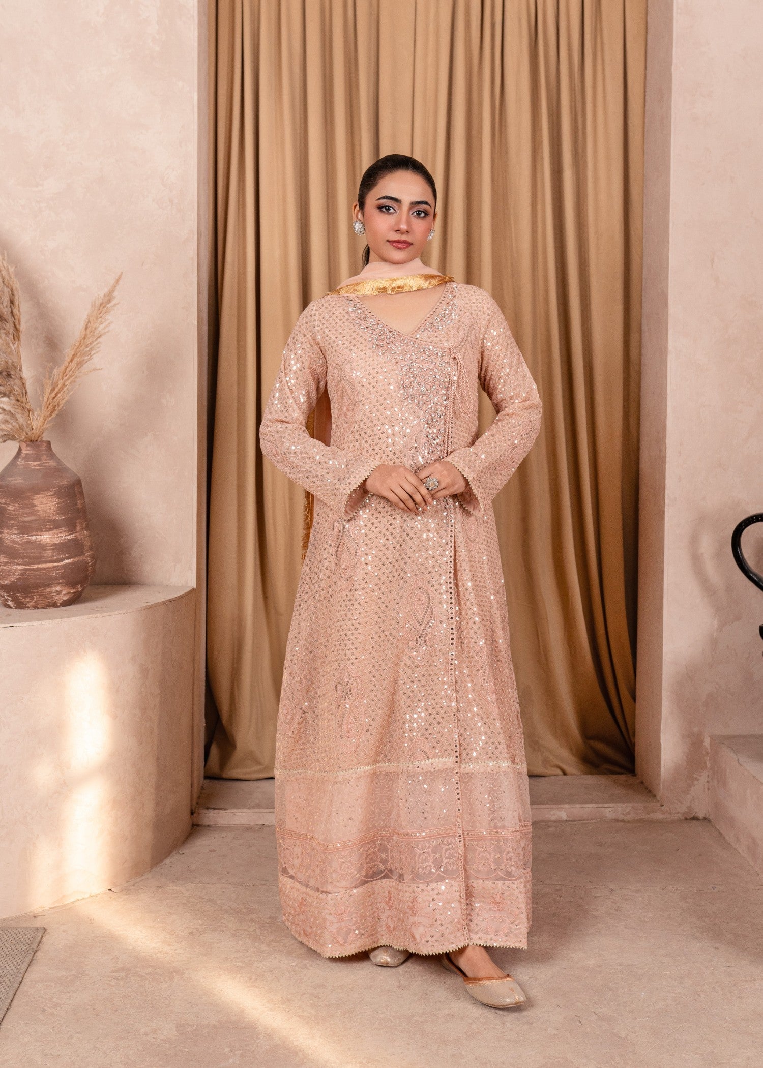 Mona Embroidery REGAL ROMANCE PEACH Women 3pcs