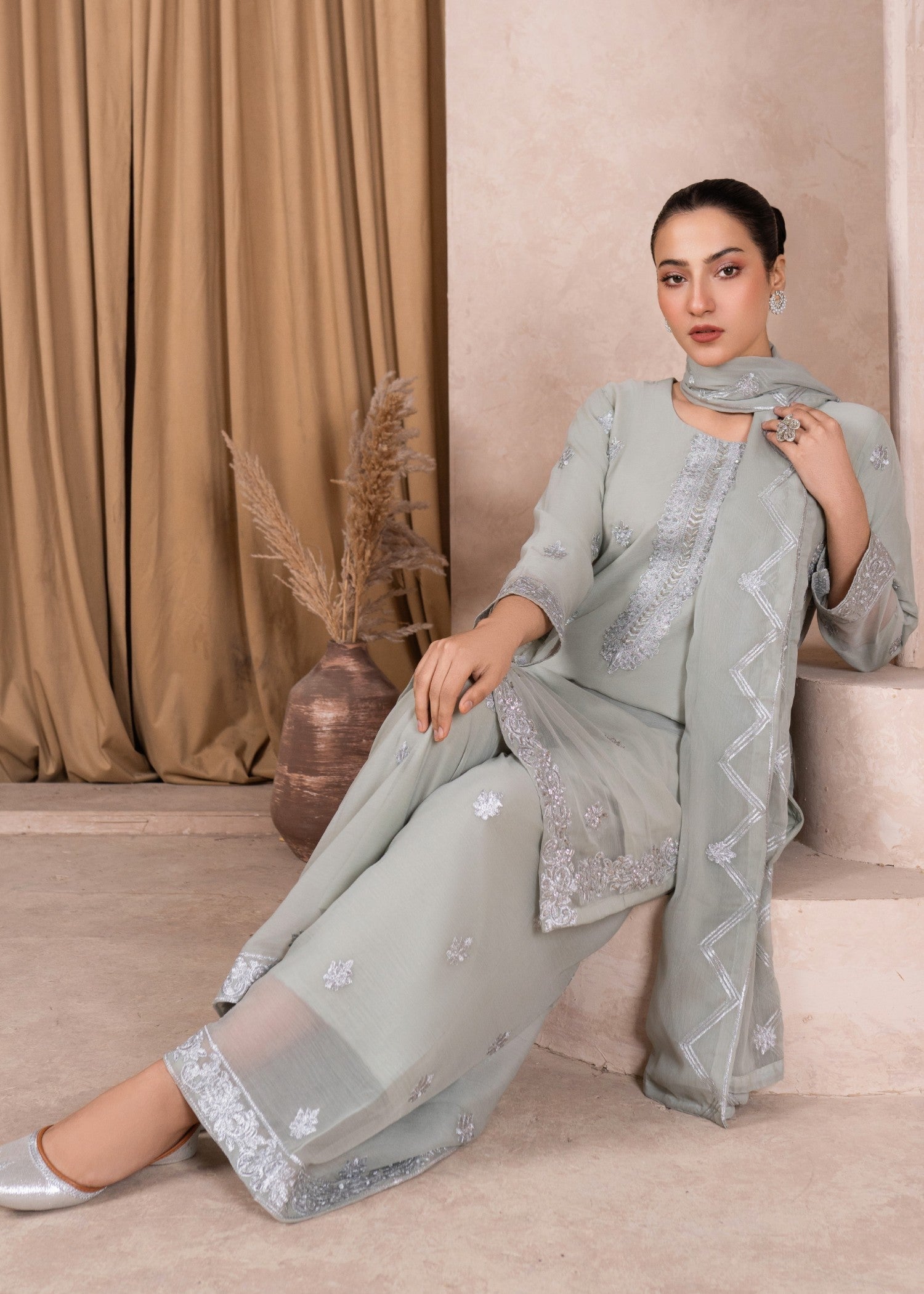 Four Season Boutique HASEENS GREISH GREEN Women 3pcs