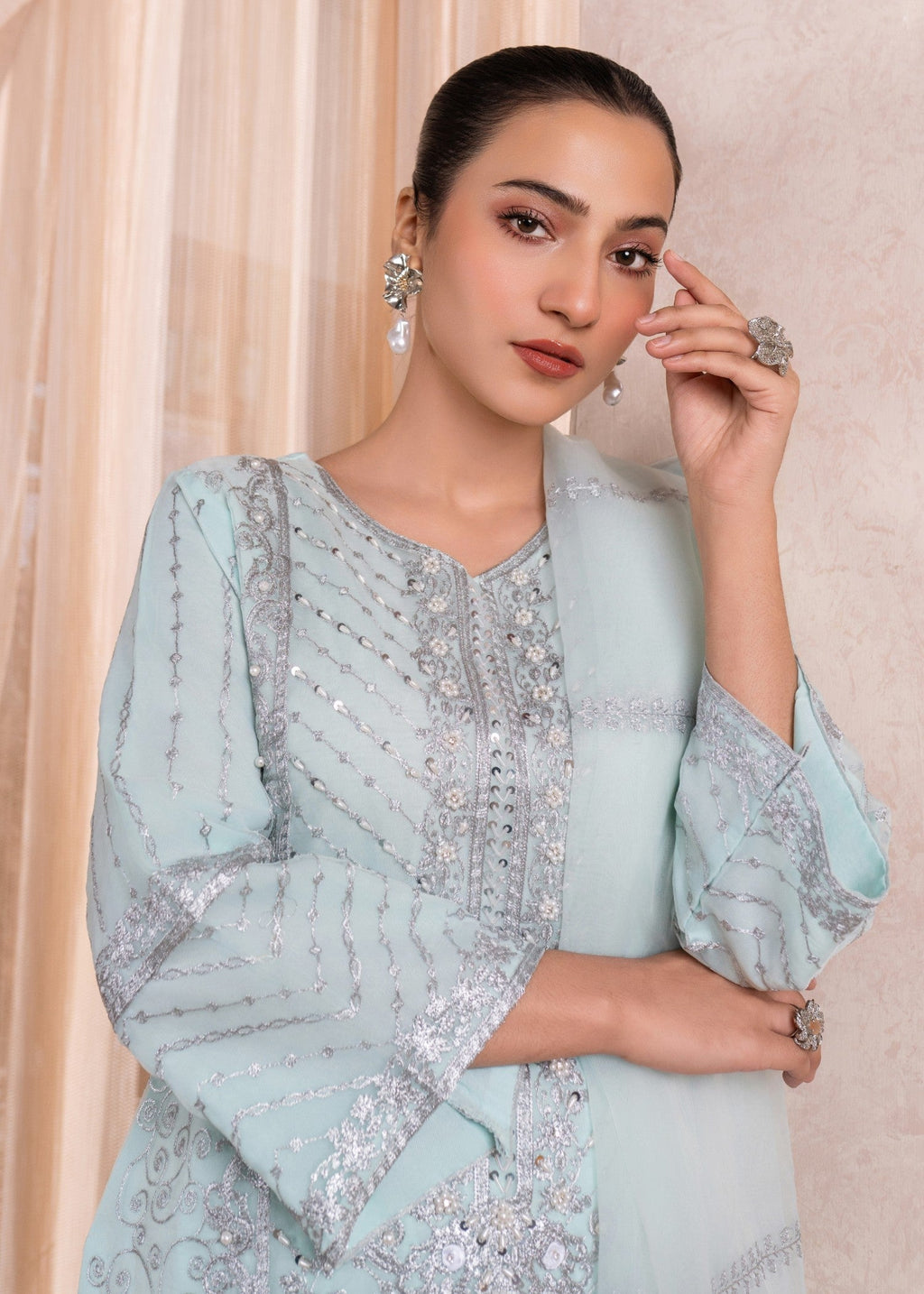 Four Season Boutique JUMMA 3 ORGANZA AQUA Women 3pcs