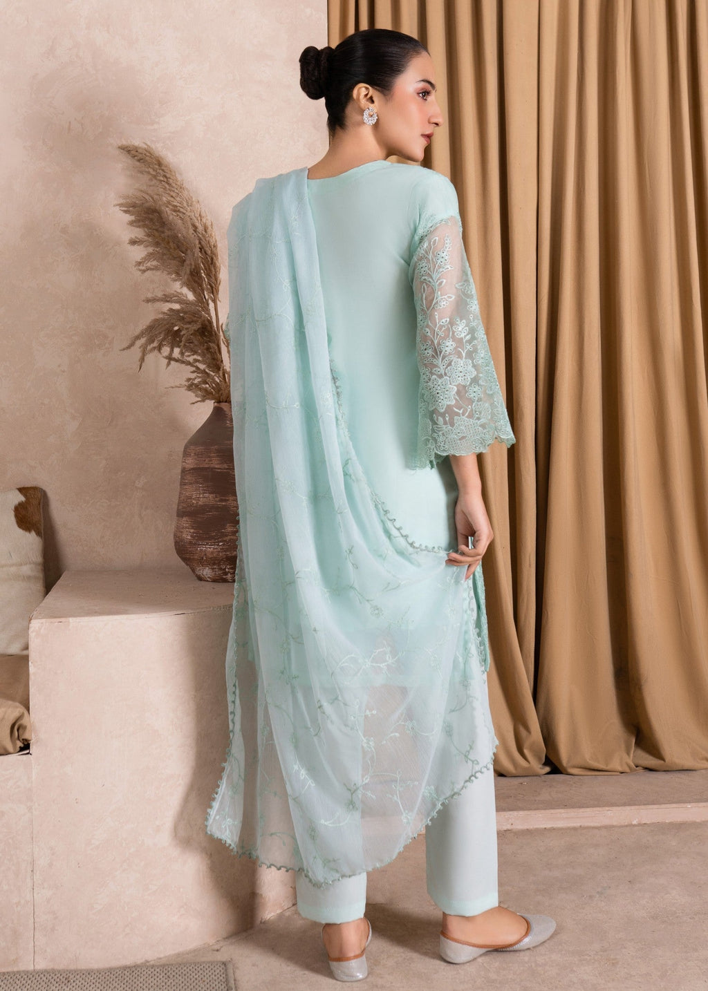 Four Season Boutique CHICKEN KARI ORGANZA ICEBLUE Women 3pcs