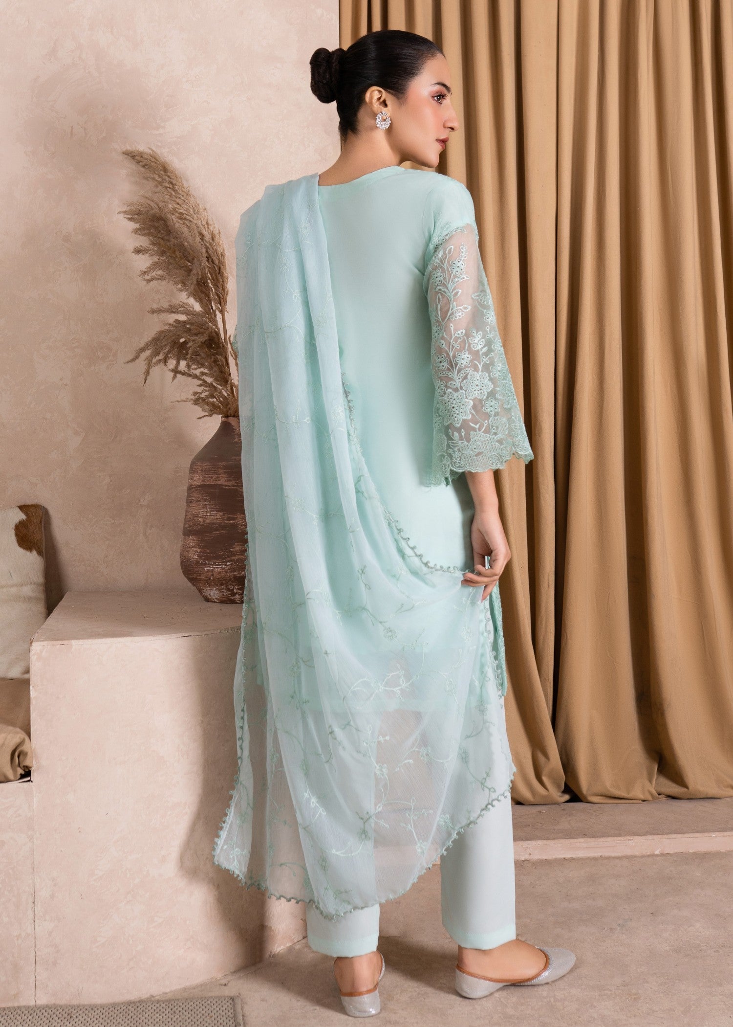 Four Season Boutique CHICKEN KARI ORGANZA ICEBLUE Women 3pcs