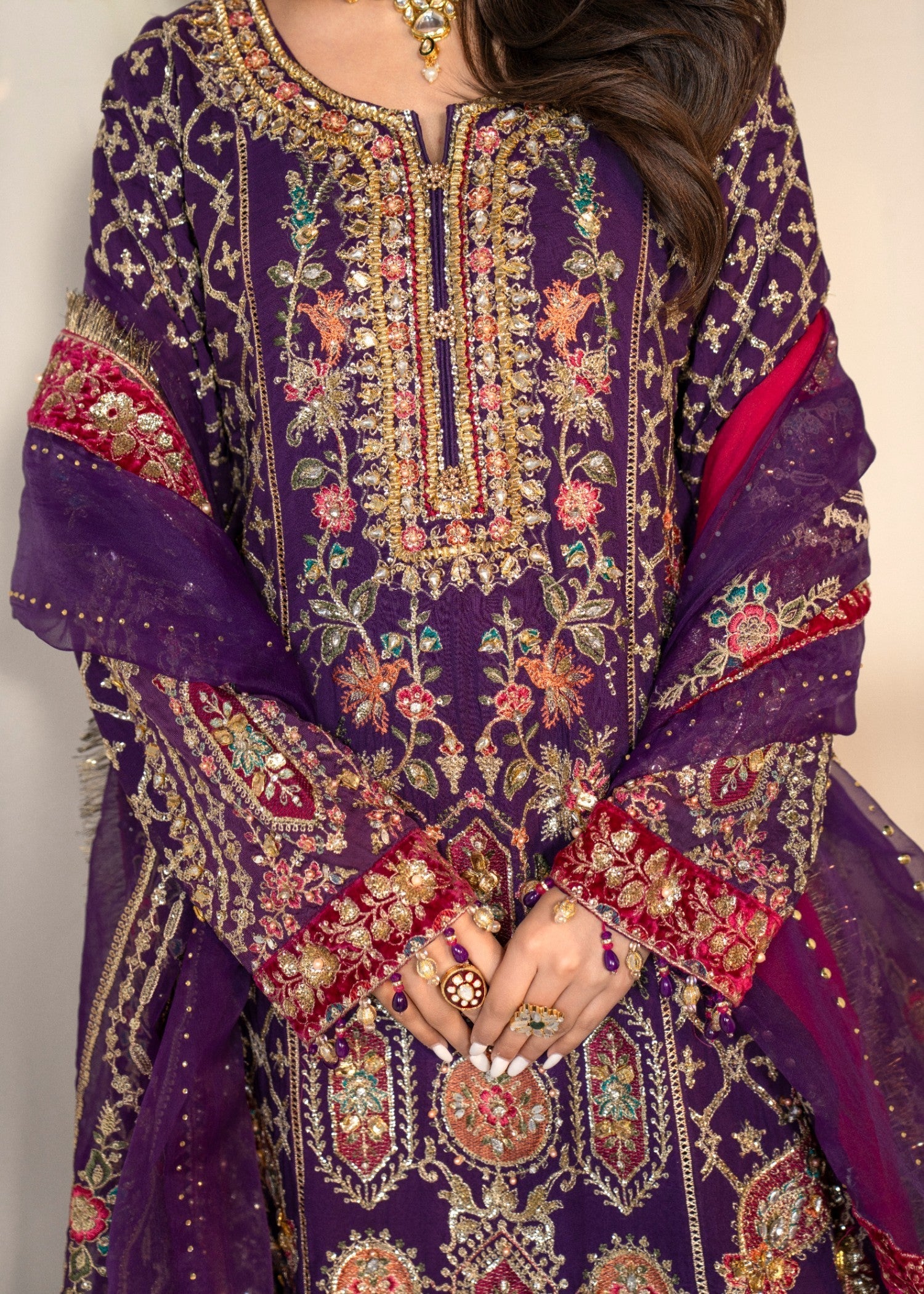 Sajni Fashion 3417 Purple Women 3pcs