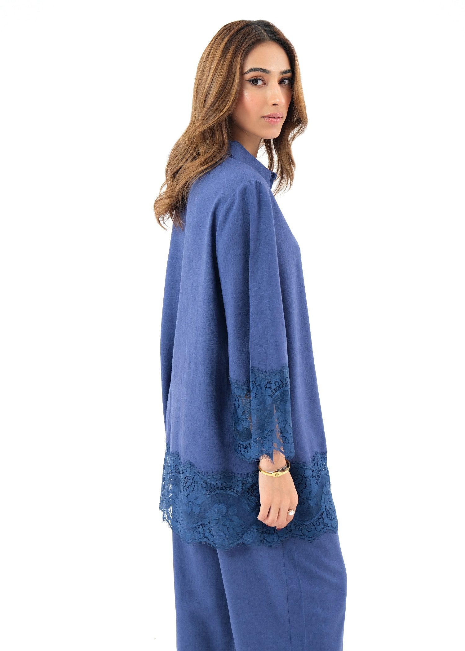 Noor By Saadia Asad D2 Blue LACE Women 2pcs