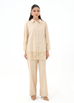 Noor By Saadia Asad D3 ivory LACE Women 2pcs