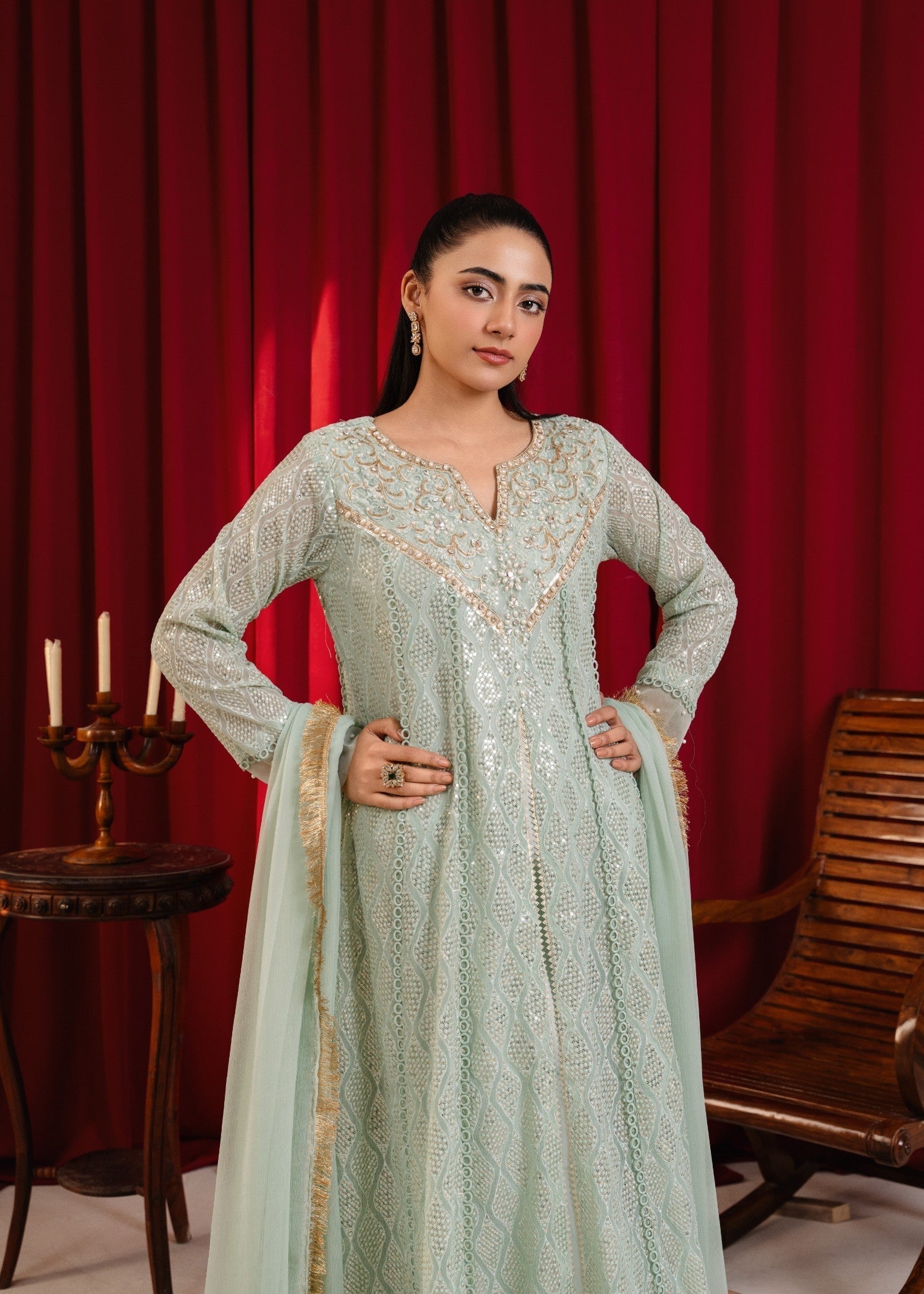 Manahils K 136 MINT GREEN Women 3pcs