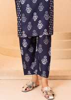 Chaudhary Arts Ace printed (navy blue) Women 2pcs