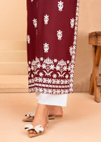 Chaudhary Arts Indian Kurti Maroon Women 1pcs