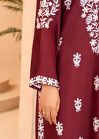 Chaudhary Arts Indian Kurti Maroon Women 1pcs