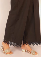 Zardi Cotton Palazzo With Bottom Lace – Black – ZT511 Women 1pcs