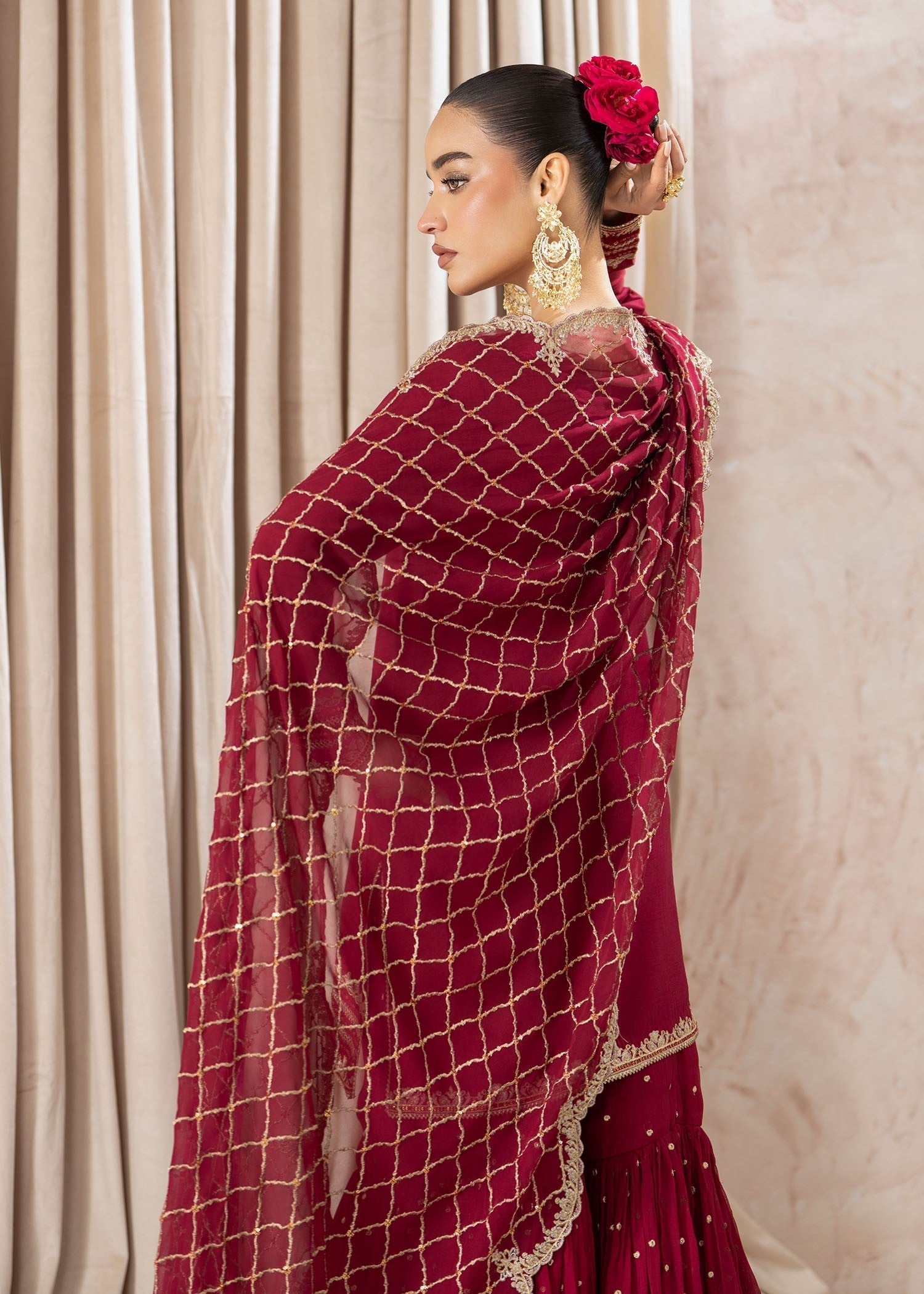 Rang-e-Haya Shehrbano (Fuchsia Red) Women 4pcs