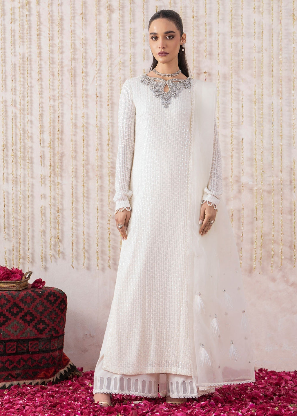 Rang-e-Haya Zeenat (White) Women 4pcs