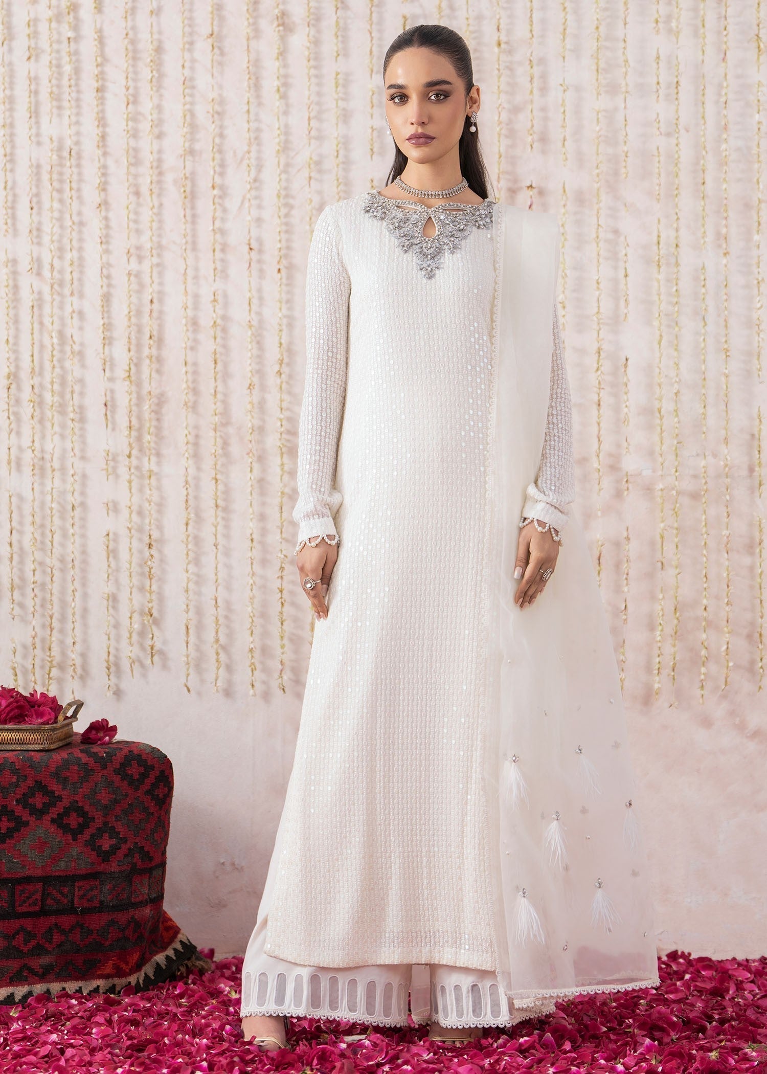 Rang-e-Haya Zeenat (White) Women 4pcs