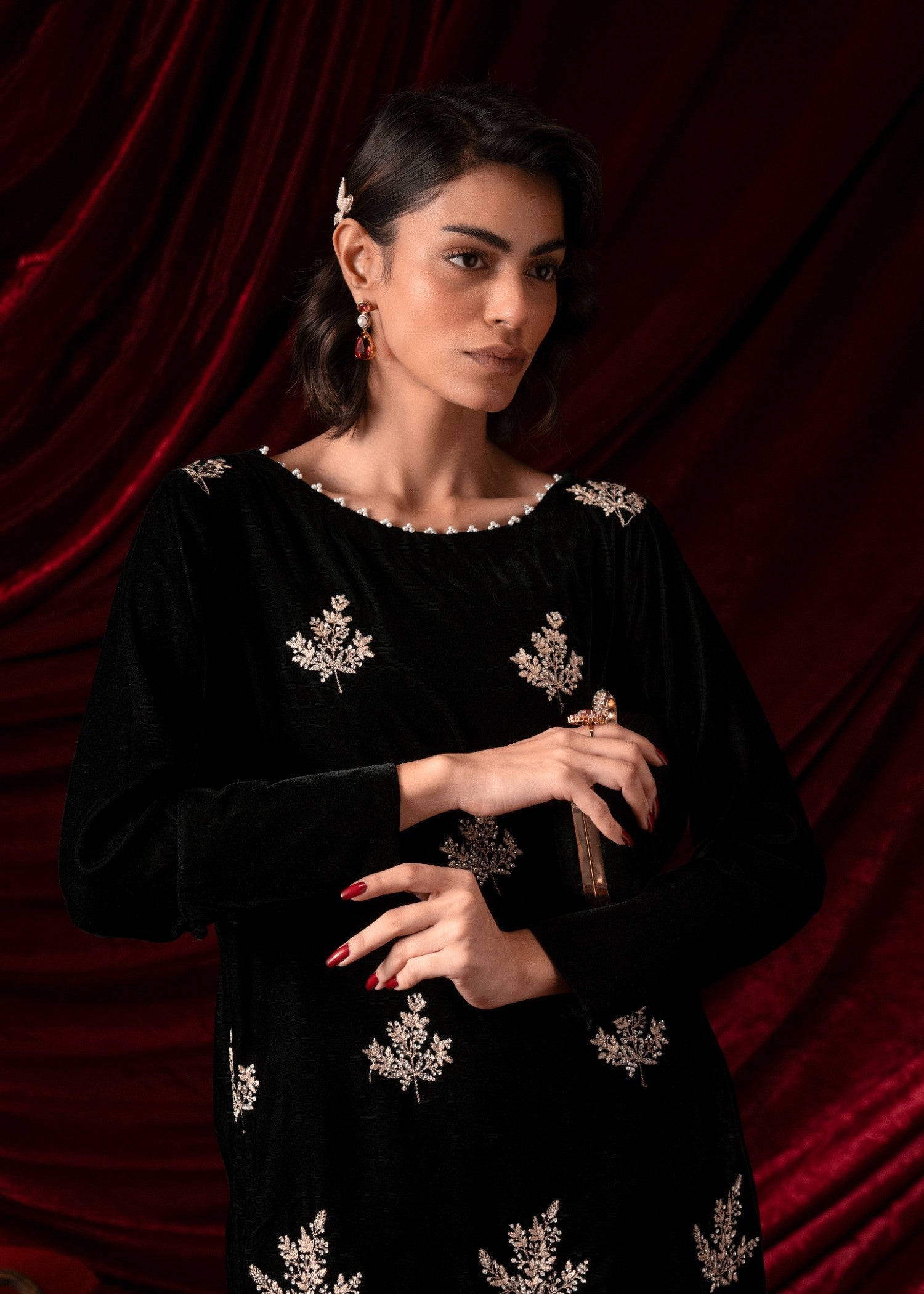 Kross Kulture 1421 Velvet long Shirt Women 1pcs