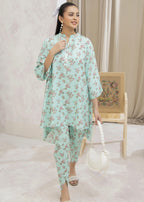 Mehryam Collection Soft Mint Floral Women 2pcs