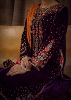 Suits By Sadia Velvet multi duppatta areeba Women 4pcs