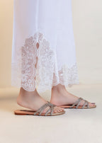 Cinq Apparel Chopped Pants D 9242 White Women 1pcs