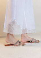 Cinq Apparel Chopped Pants D 9245 White Women 1pcs