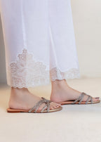 Cinq Apparel Chopped Pants D 9245 White Women 1pcs