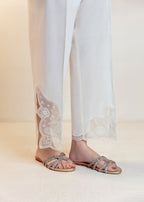 Cinq Apparel Chopped Pants D 9244 Cream Women 1pcs