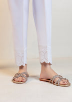 Cinq Apparel Cigarette Pants D 9251 White Women 1pcs