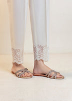 Cinq Apparel Cigarette Pants D 9249 Cream Women 1pcs