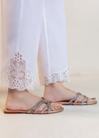 Cinq Apparel Cigarette Pants D 9248 White Women 1pcs