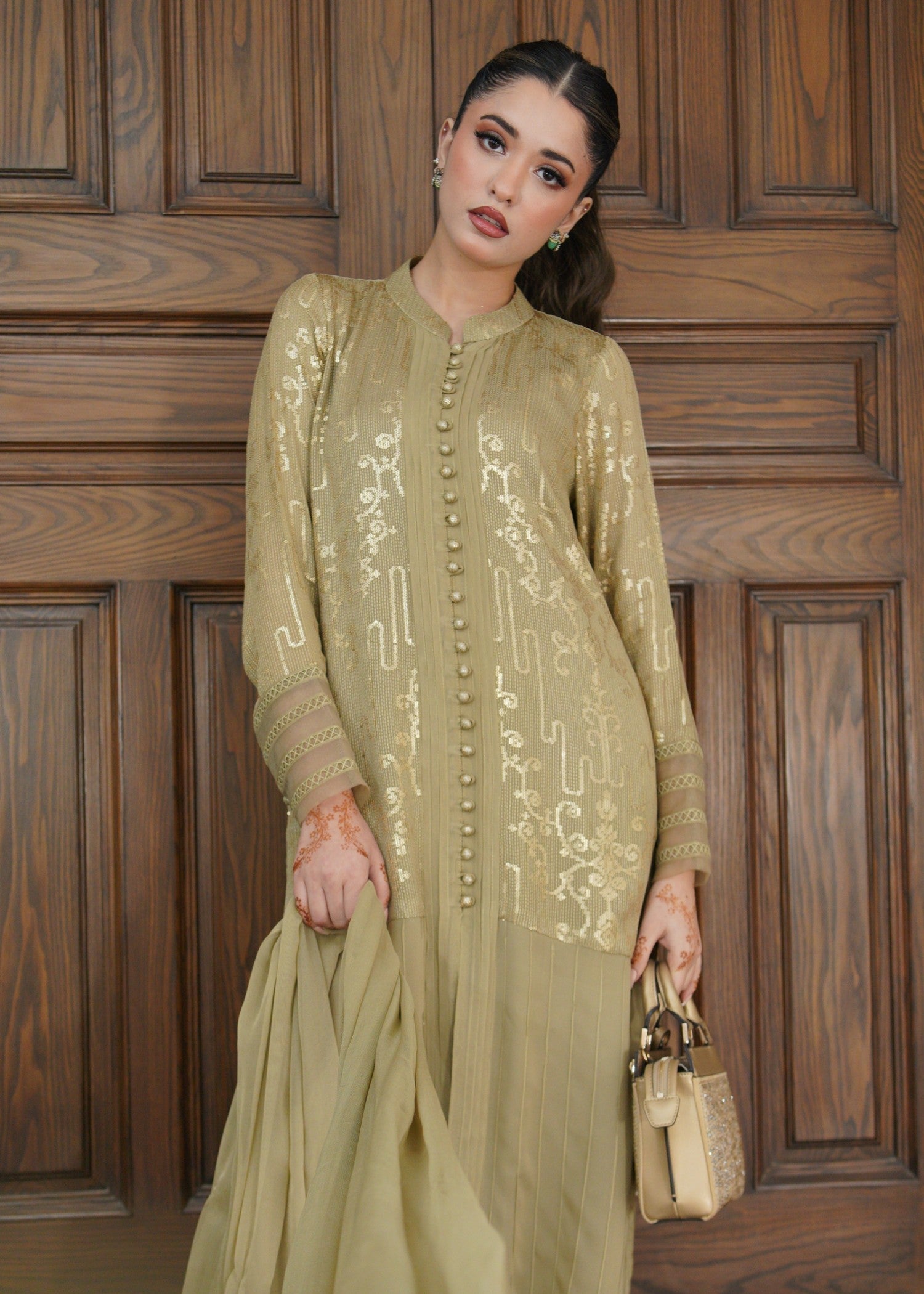 Wardrobe Essentials SILSILA E ZARR Olive Women 3pcs