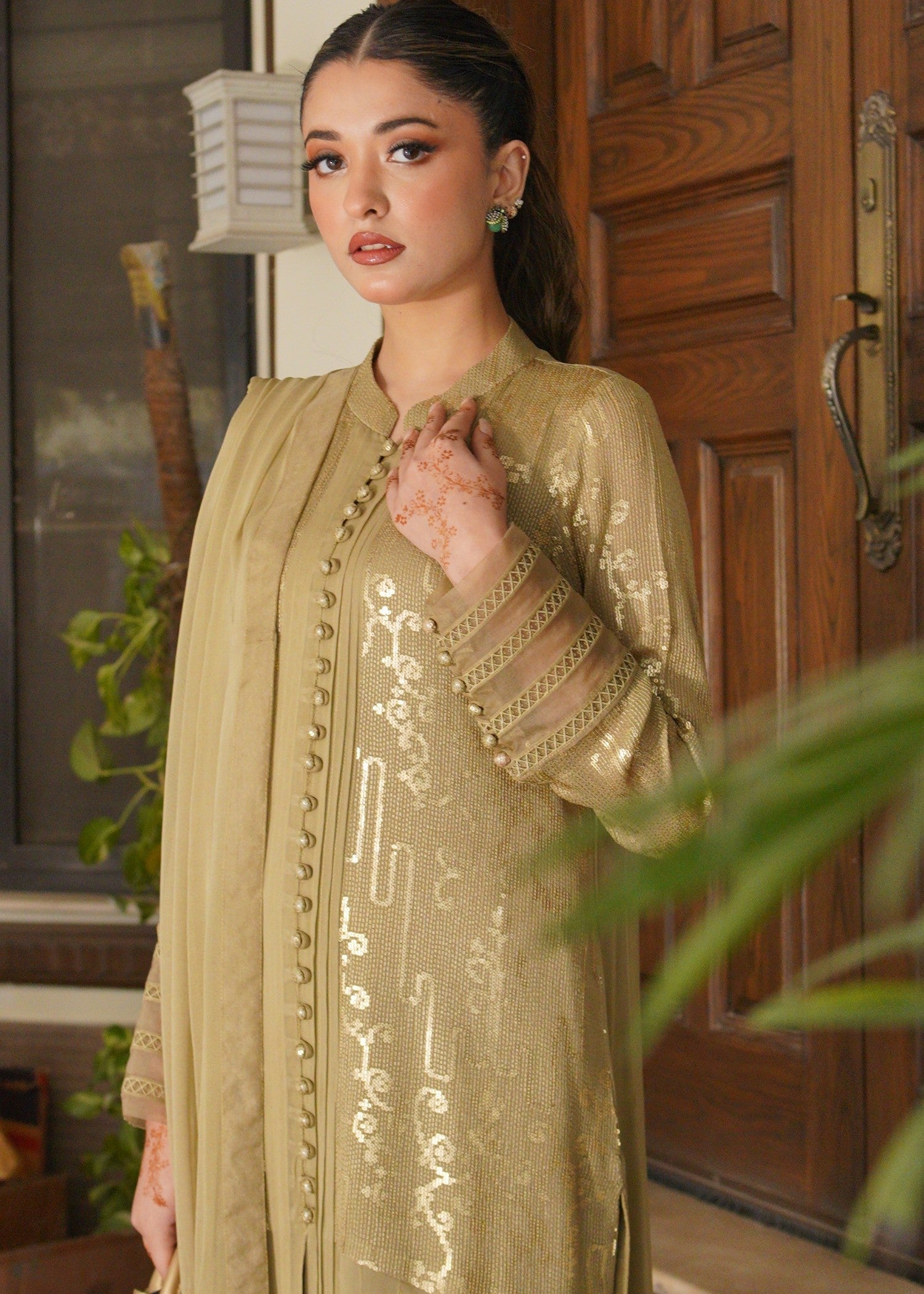Wardrobe Essentials SILSILA E ZARR Olive Women 3pcs