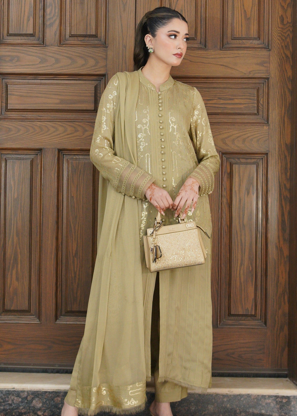 Wardrobe Essentials SILSILA E ZARR Olive Women 3pcs