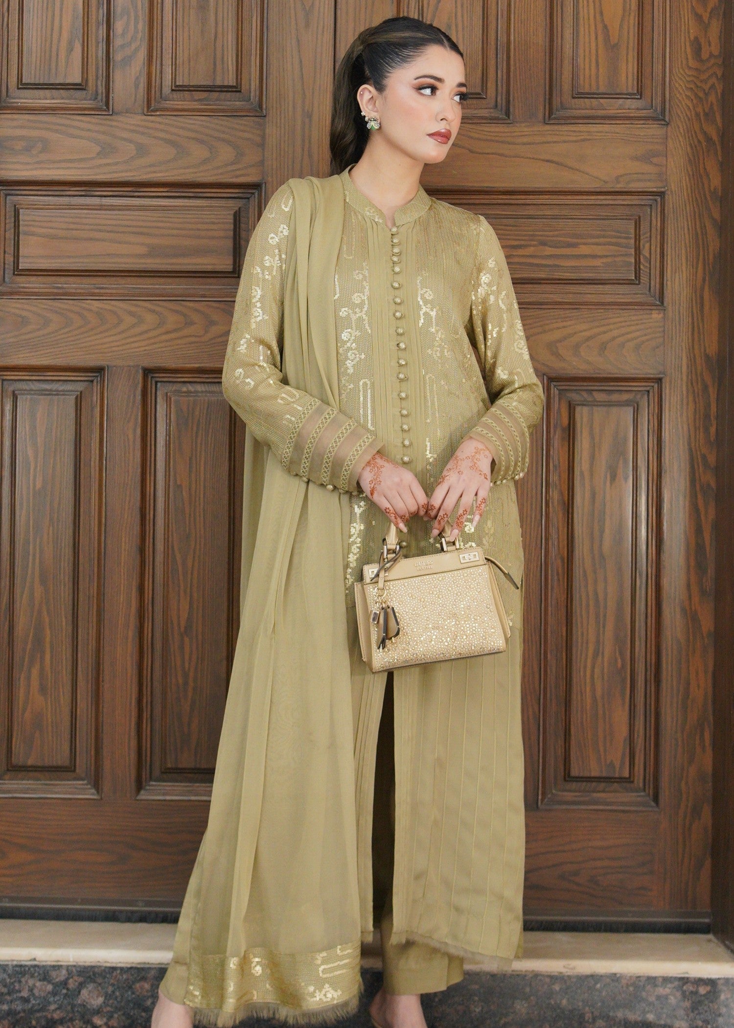 Wardrobe Essentials SILSILA E ZARR Olive Women 3pcs