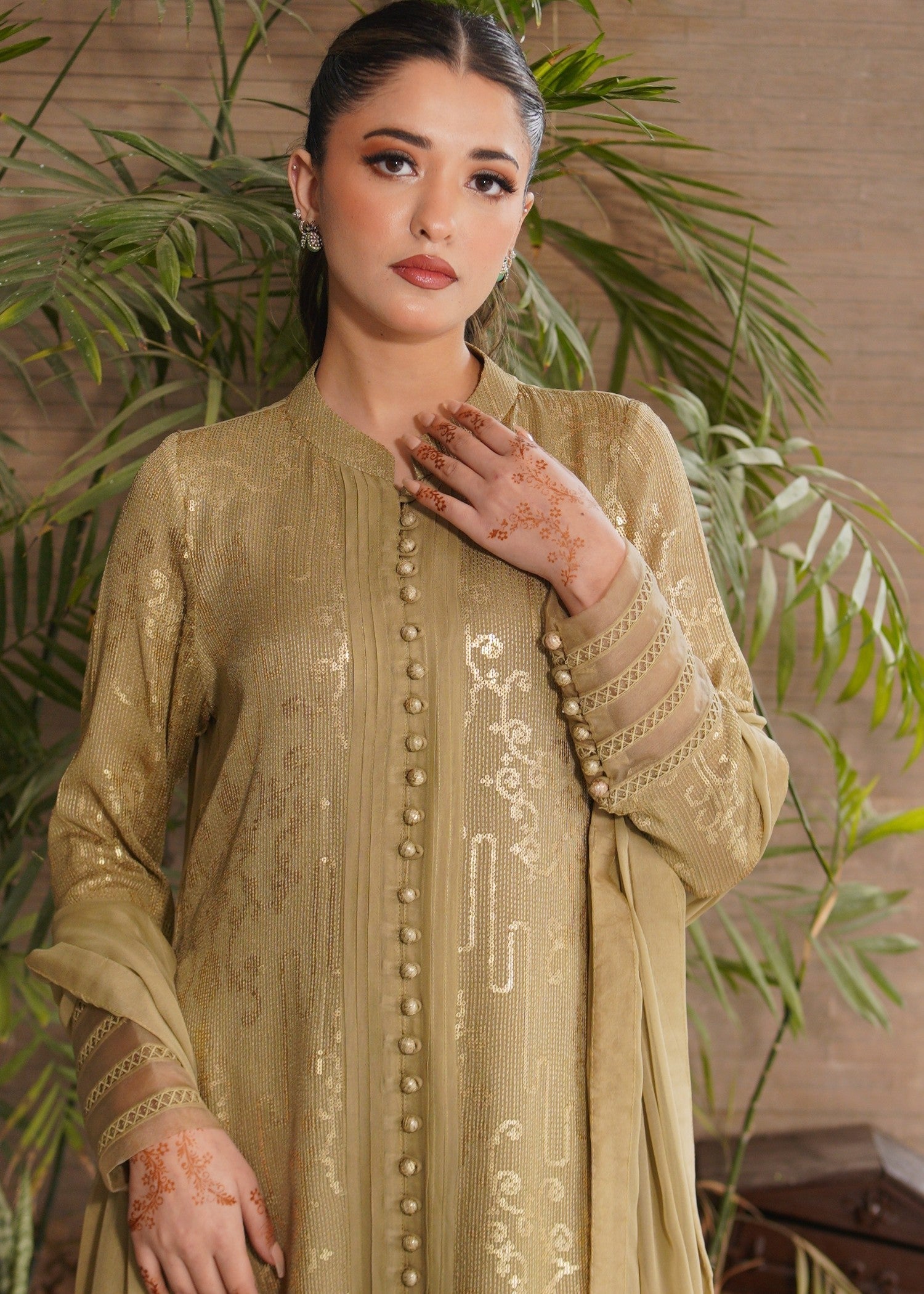 Wardrobe Essentials SILSILA E ZARR Olive Women 3pcs