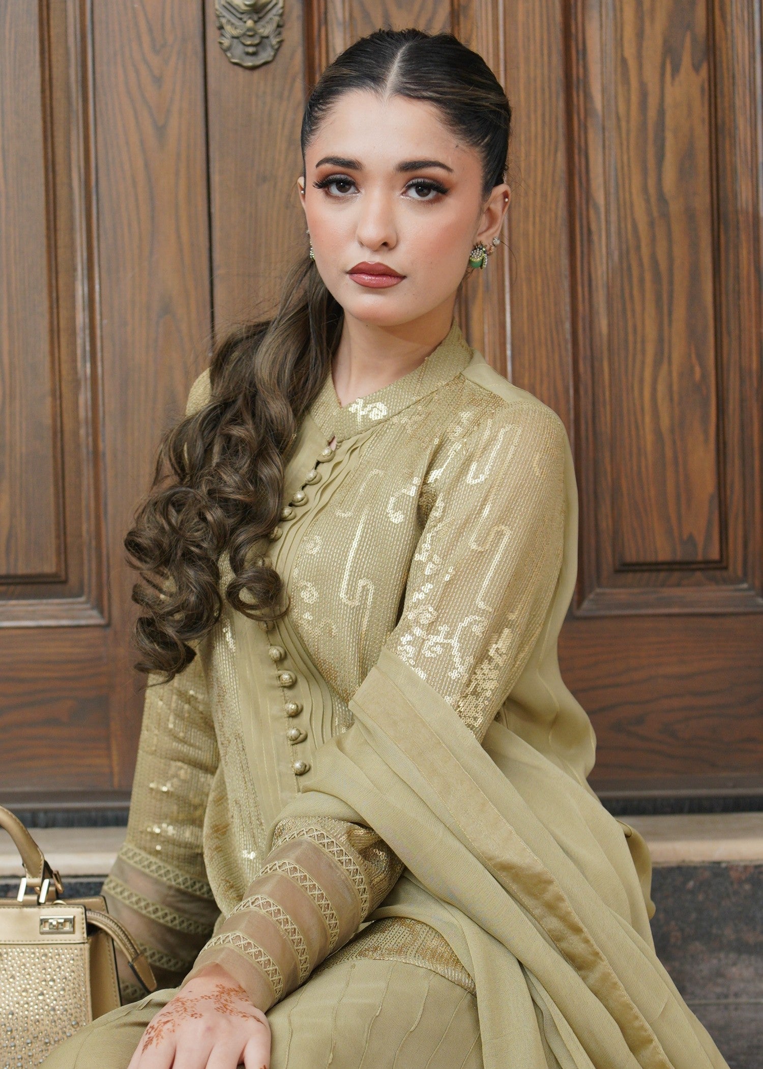 Wardrobe Essentials SILSILA E ZARR Olive Women 3pcs