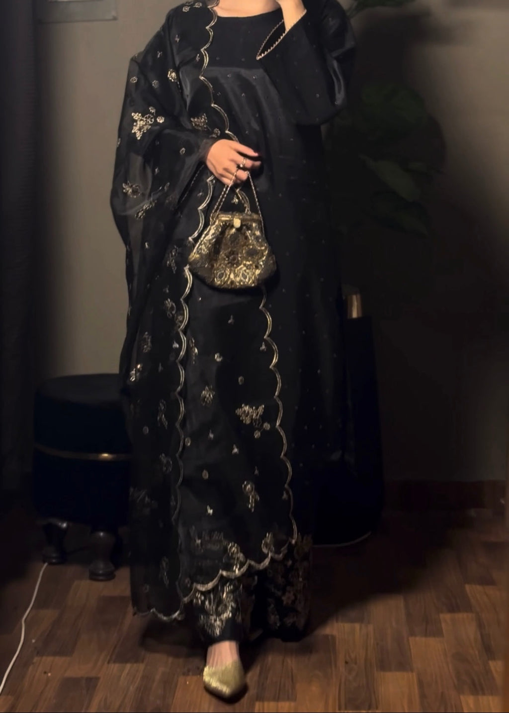 Suits By Sadia Black love Women 3pcs