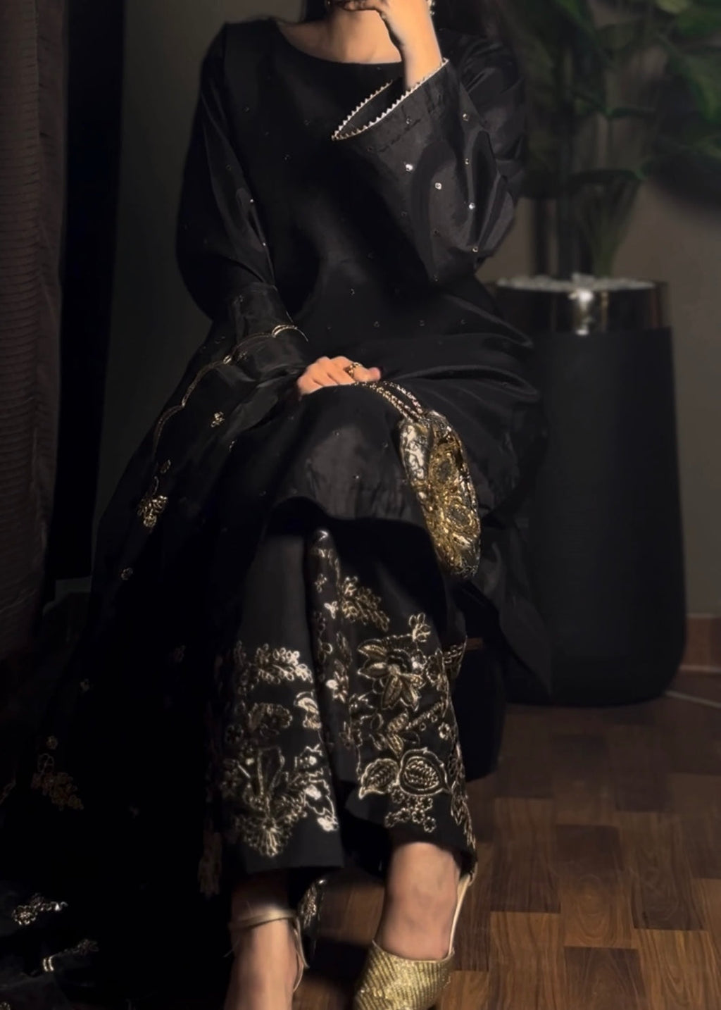 Suits By Sadia Black love Women 3pcs