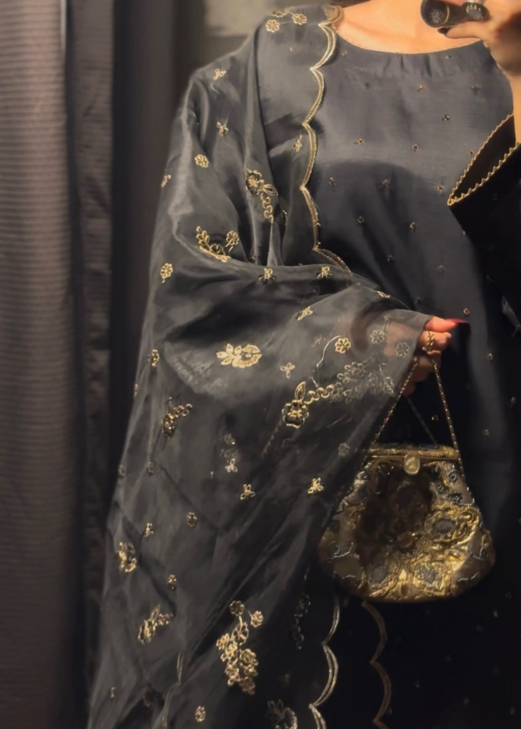 Suits By Sadia Black love Women 3pcs