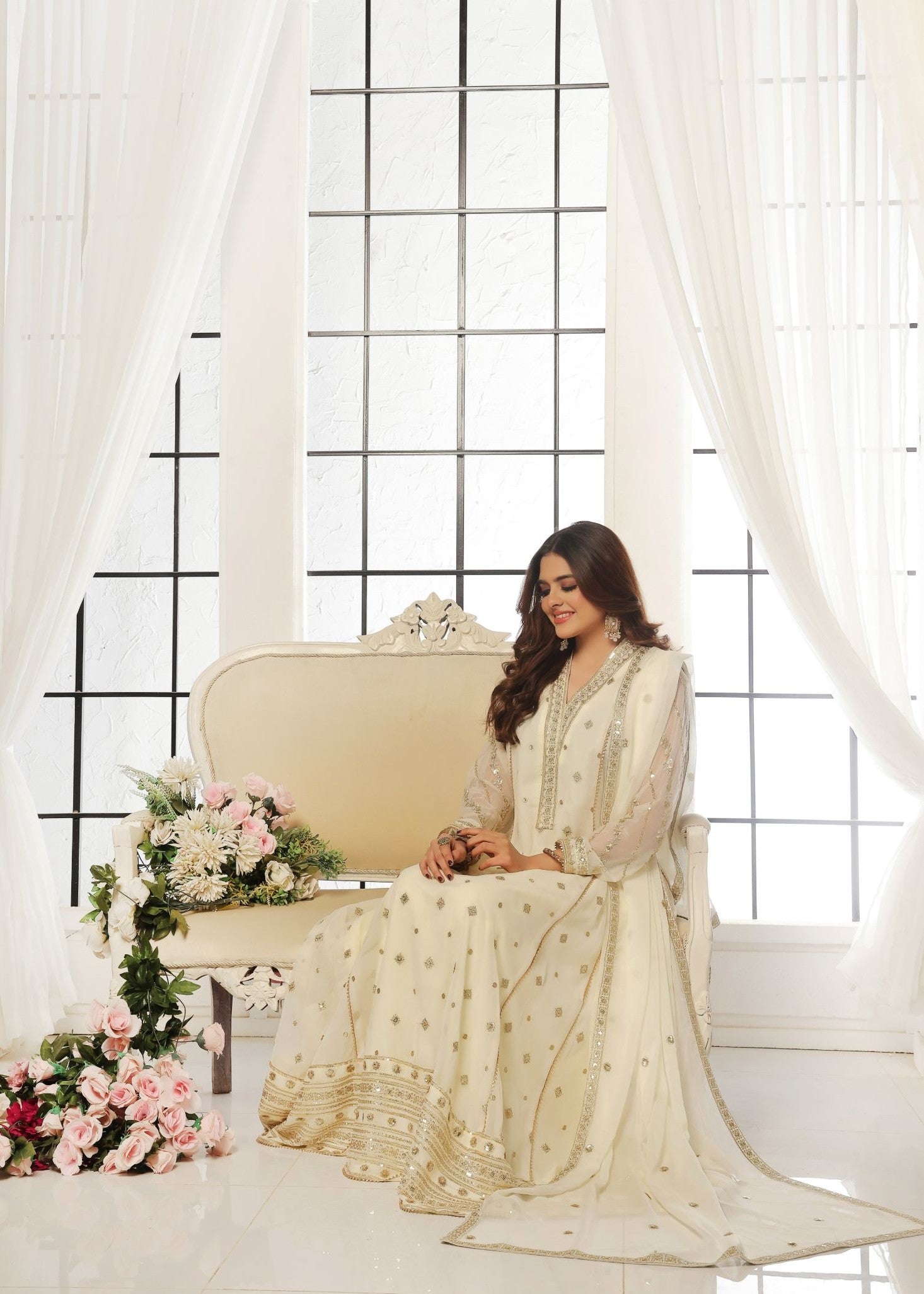 Al-Harir Apparel Zarif V2 Off White Women 3pcs