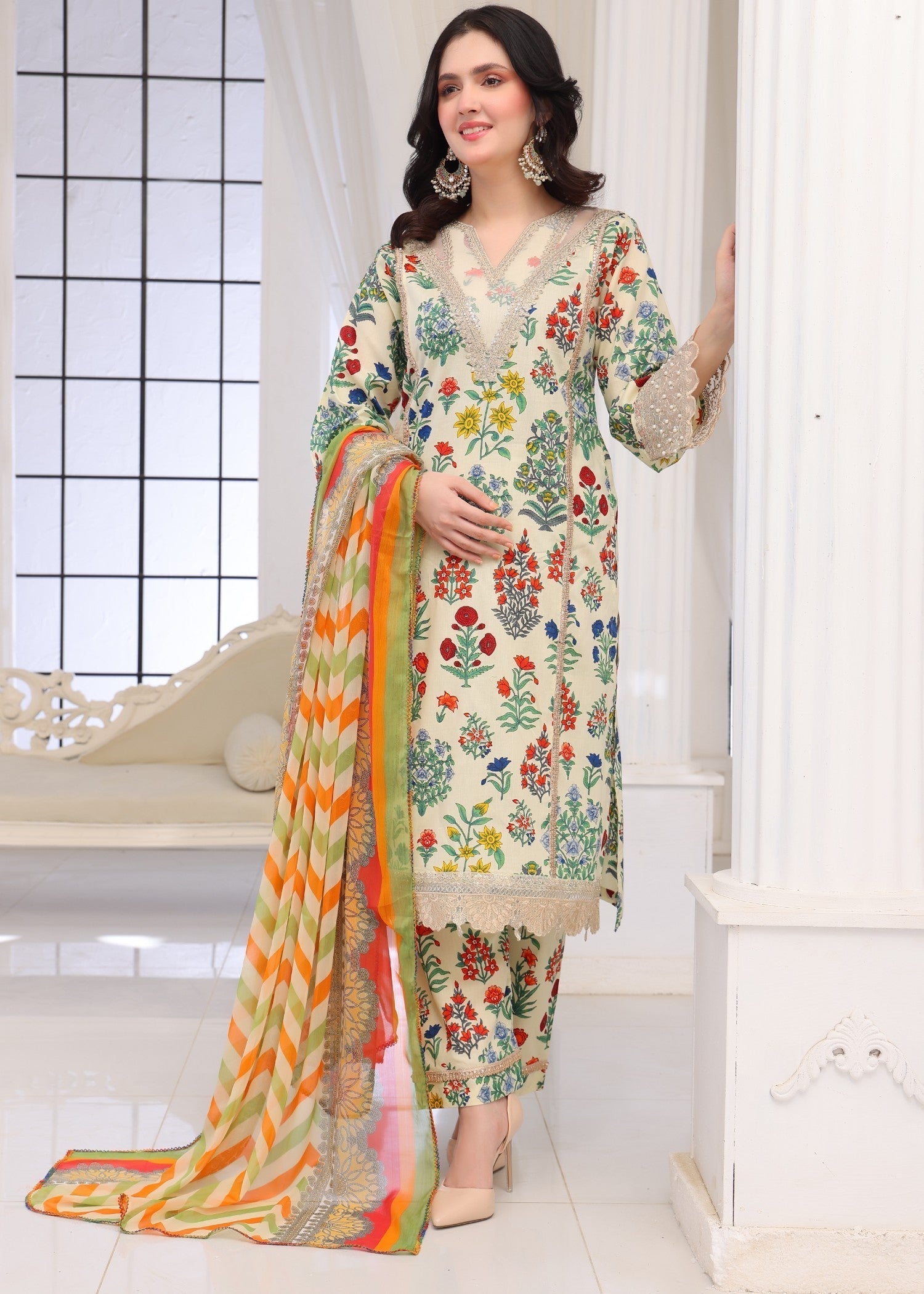 Polawn PD 25 201 A | BAHAR PRET LAWN COLLECTION Women 3pcs