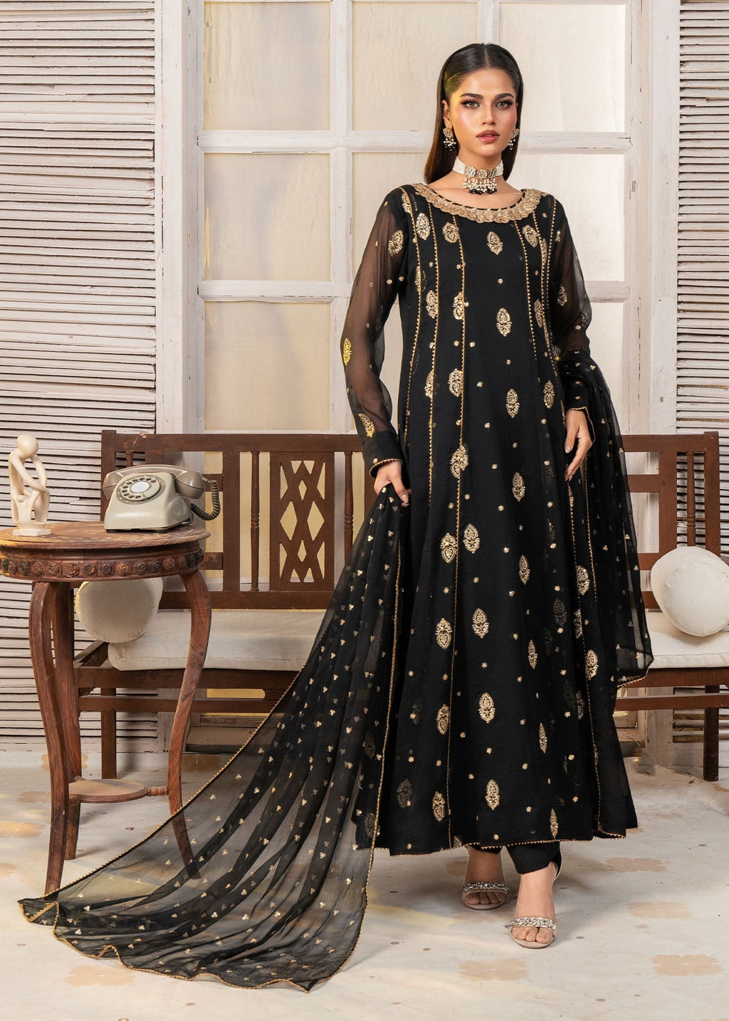 Ayesha Closet Gulnaar Black Women 3pcs
