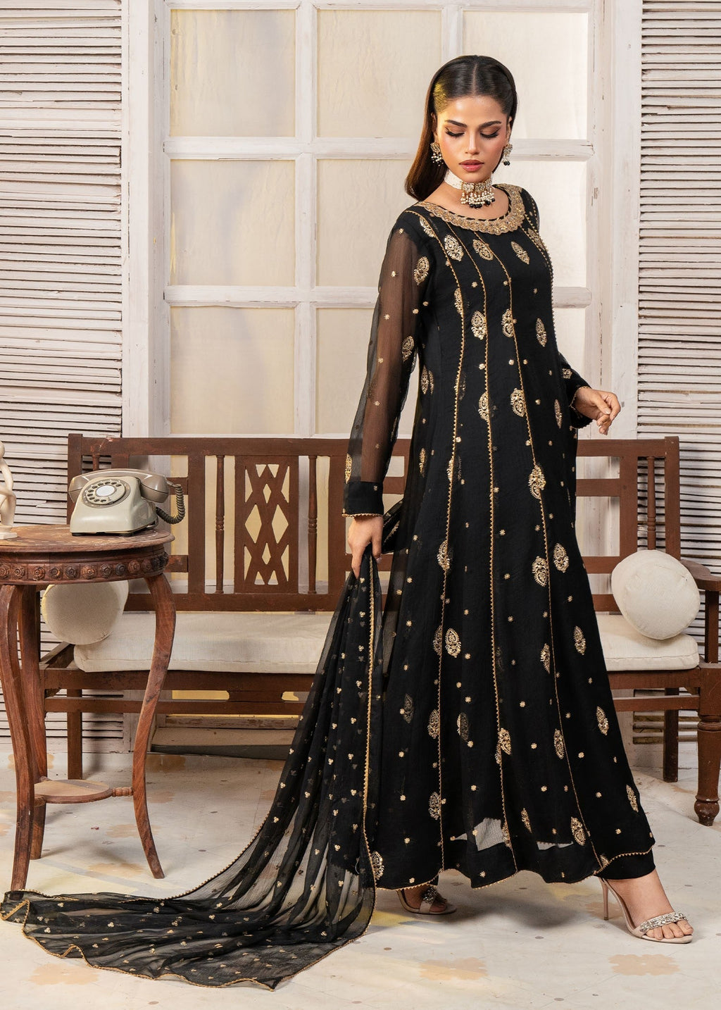 Ayesha Closet Gulnaar Black Women 3pcs