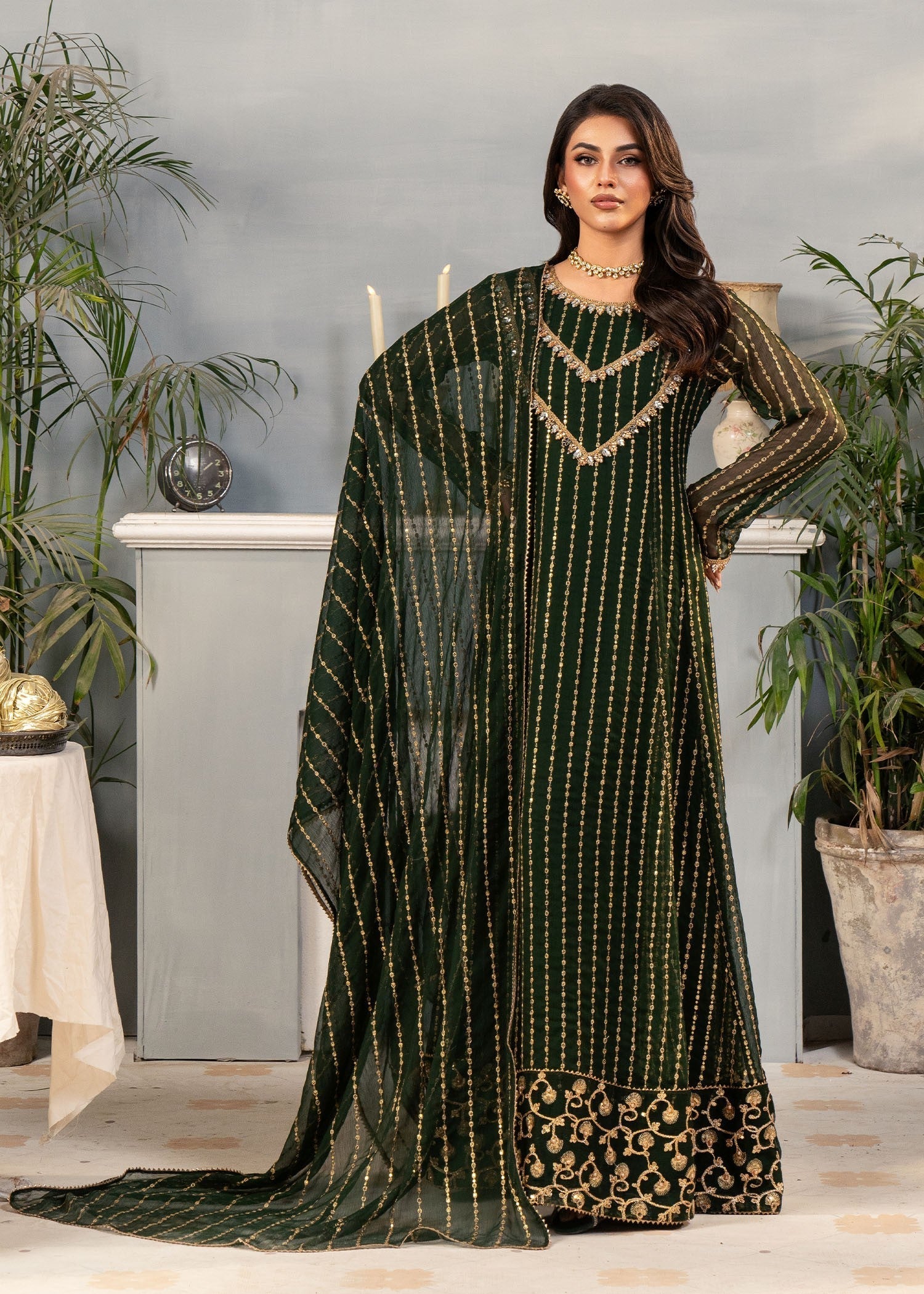 Ayesha Closet Malaa Green Women 3pcs