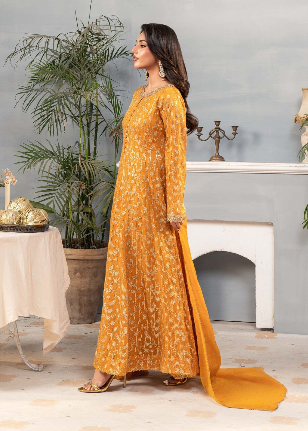 Ayesha Closet Shama Mustard Women 3pcs