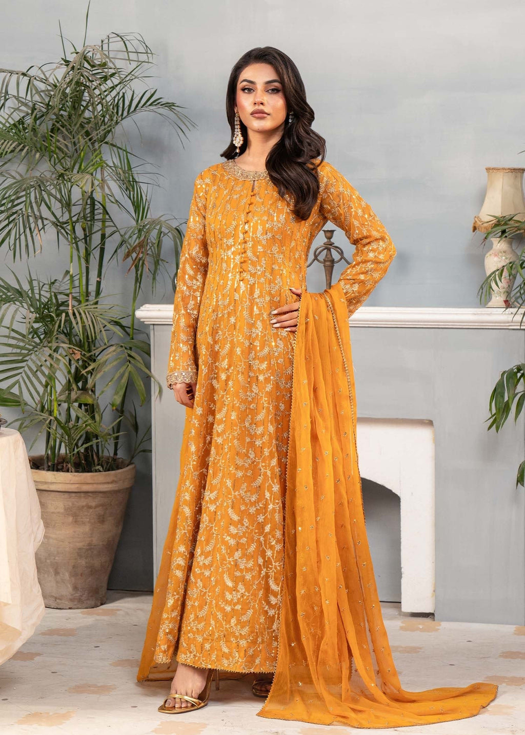 Ayesha Closet Shama Mustard Women 3pcs