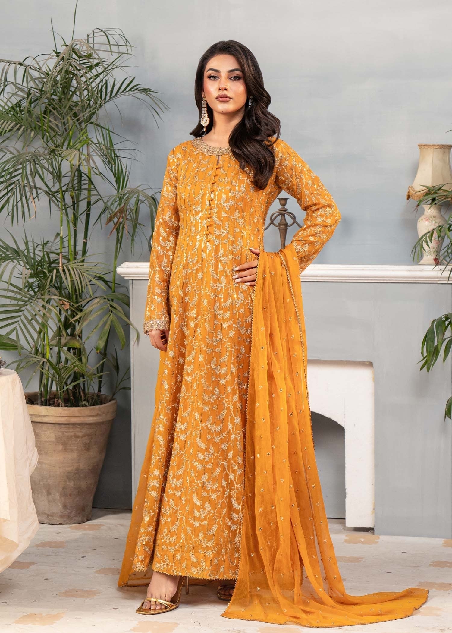 Ayesha Closet Shama Mustard Women 3pcs