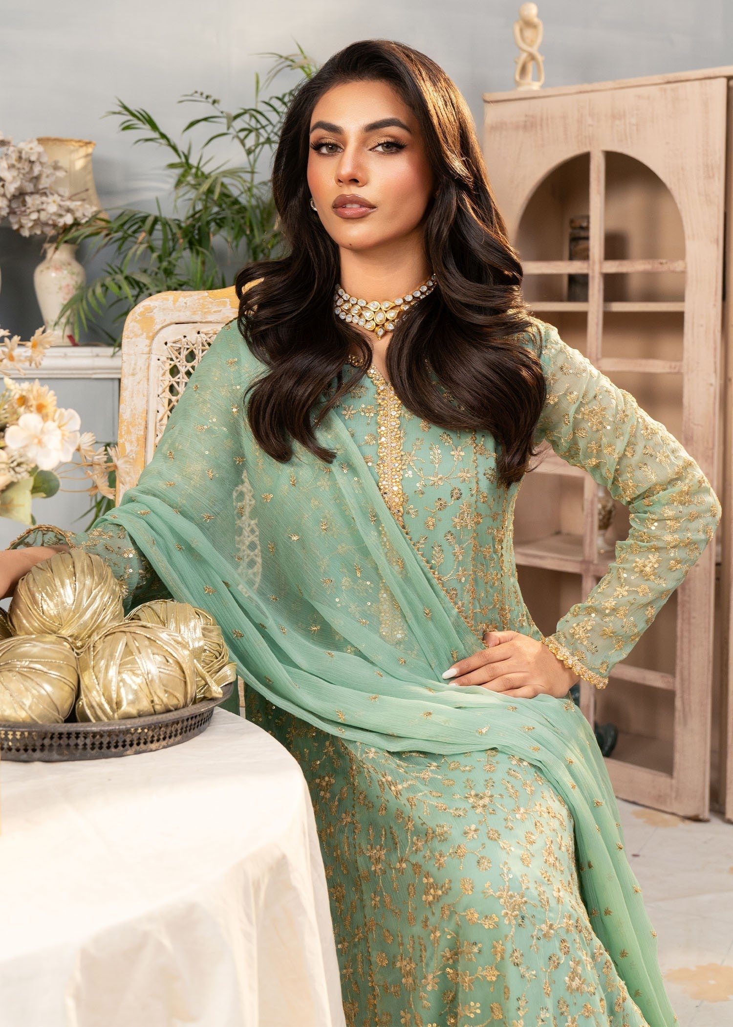 Ayesha Closet Sawariya Pastel Green Women 3pcs